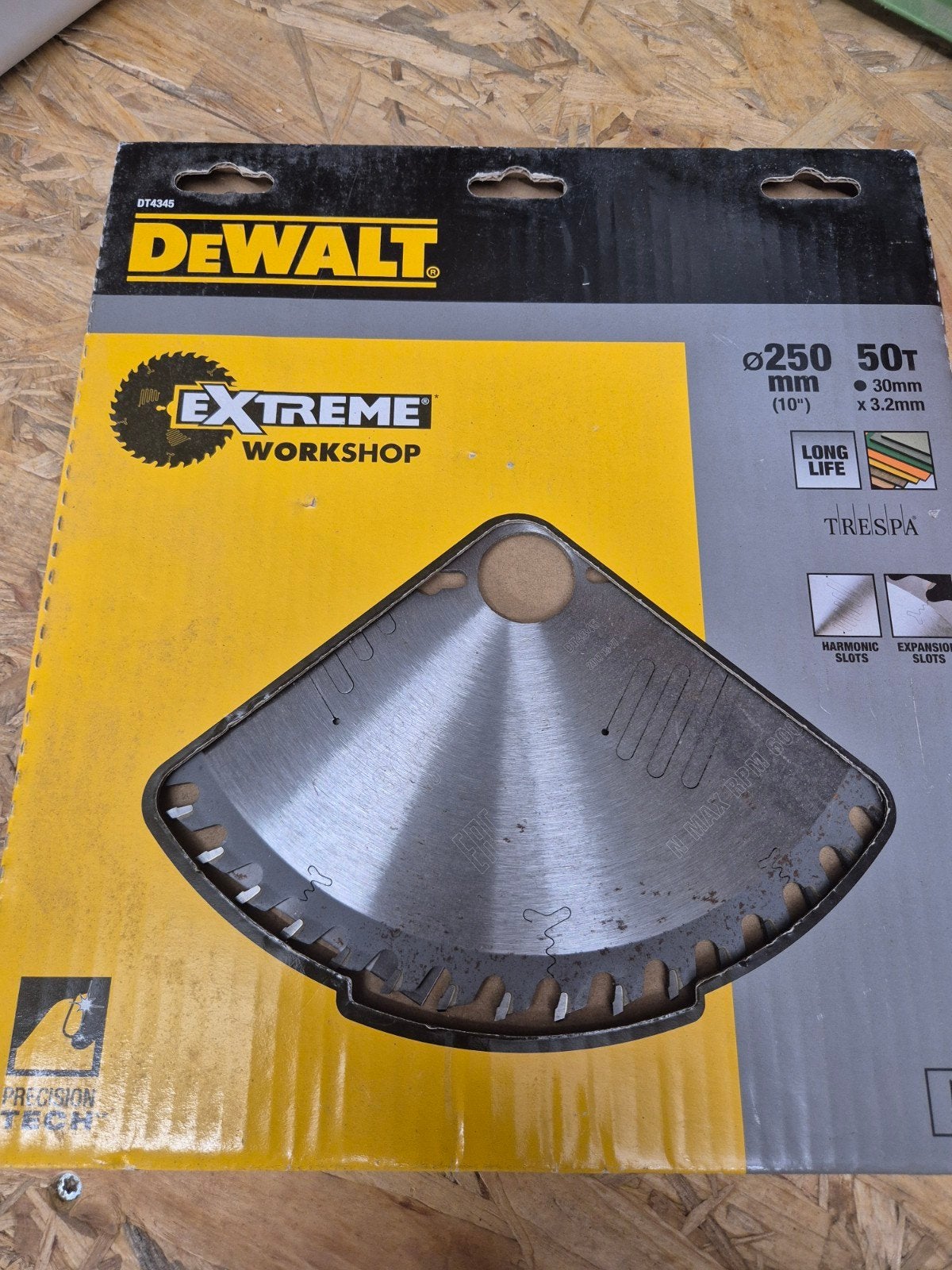 DeWalt Extreme Workshop Cirkelzaagblad Ø250mm 50T, Doe-het-zelf en Verbouw, Ophalen of Verzenden, Nieuw, Cirkelzaag, DeWalt