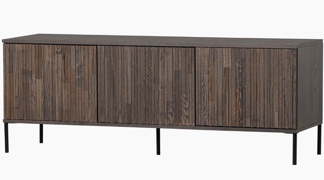 Woood Gravure TV Meubel 180 cm bruin, 150 tot 200 cm, Zo goed als nieuw, Minder dan 100 cm, 25 tot 50 cm