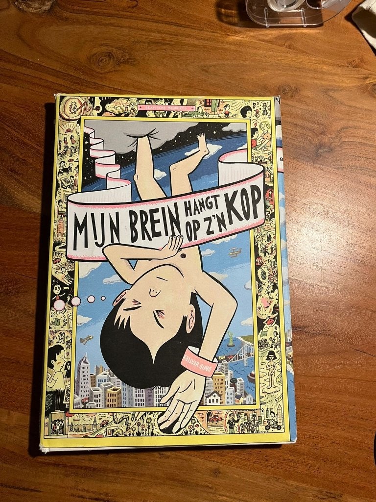 Mijn Brein Hangt Op Z'N Kop" van David Heatley., Eén stripboek, Ophalen of Verzenden, Zo goed als nieuw