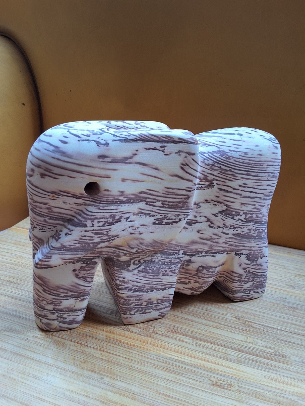 Unieke handgesneden olifant zeepsteen afrika, Antiek en Kunst, Ophalen of Verzenden