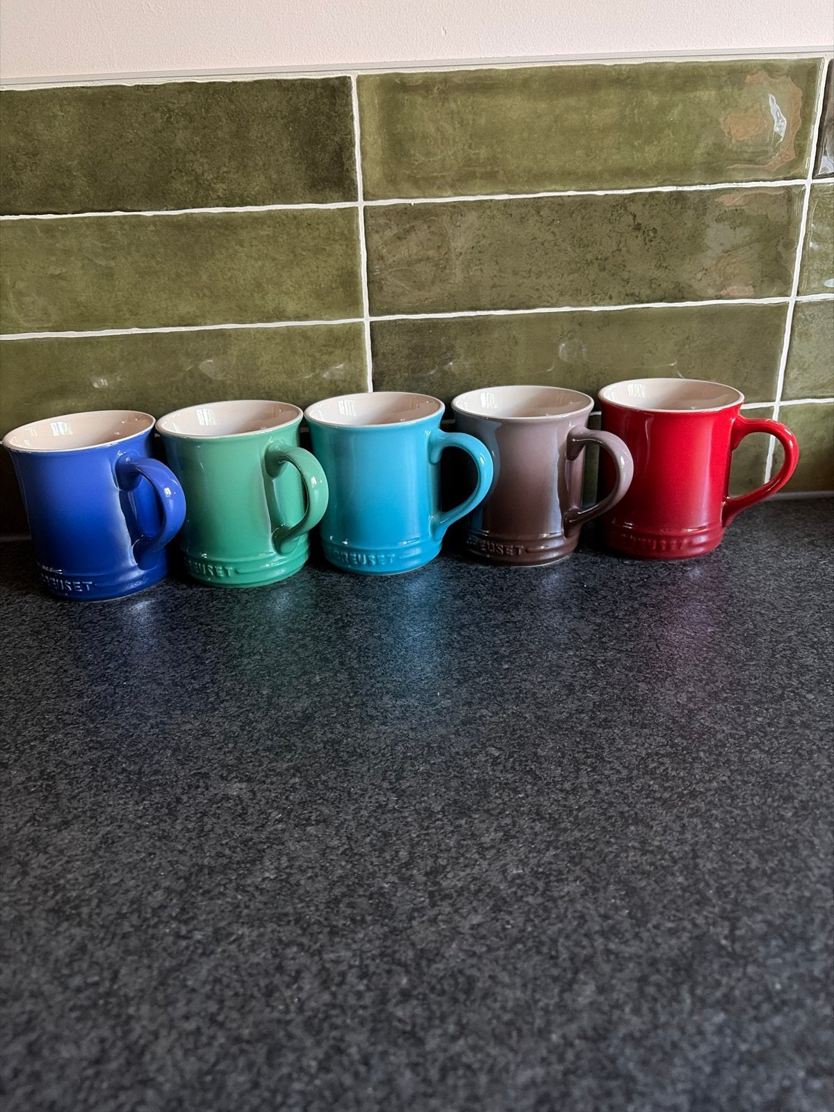 Le Creuset Mokken  L 0,4 L- Zo goed als nieuw, Huis en Inrichting, Keuken | Servies, Ophalen, Overige merken, Keramiek, Mok