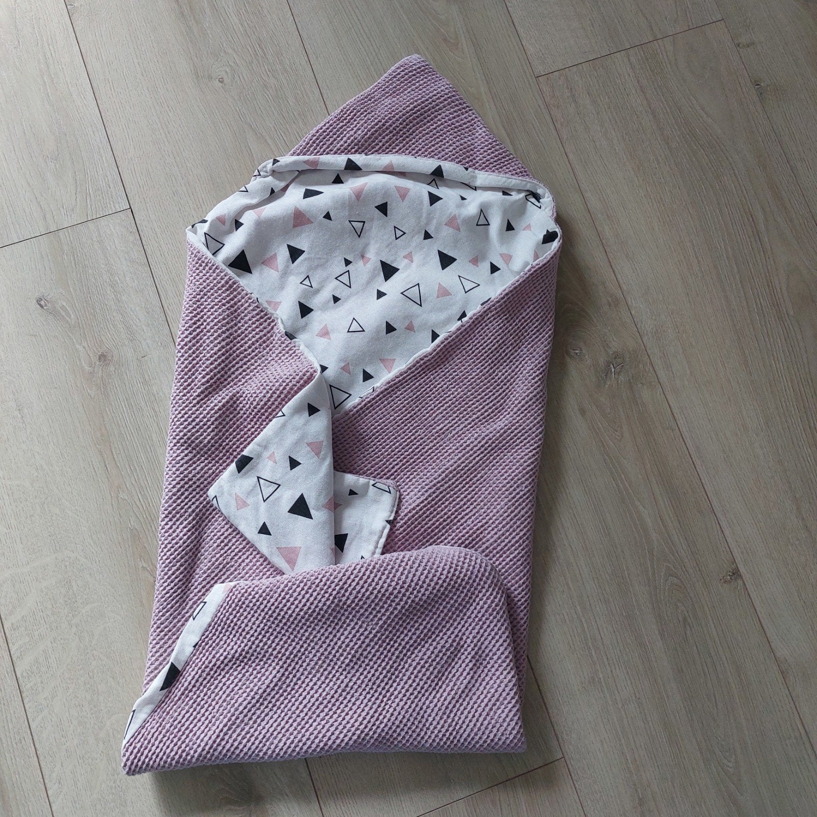 Mooie paarse bakerzak met driehoekjespatroon, Ophalen of Verzenden