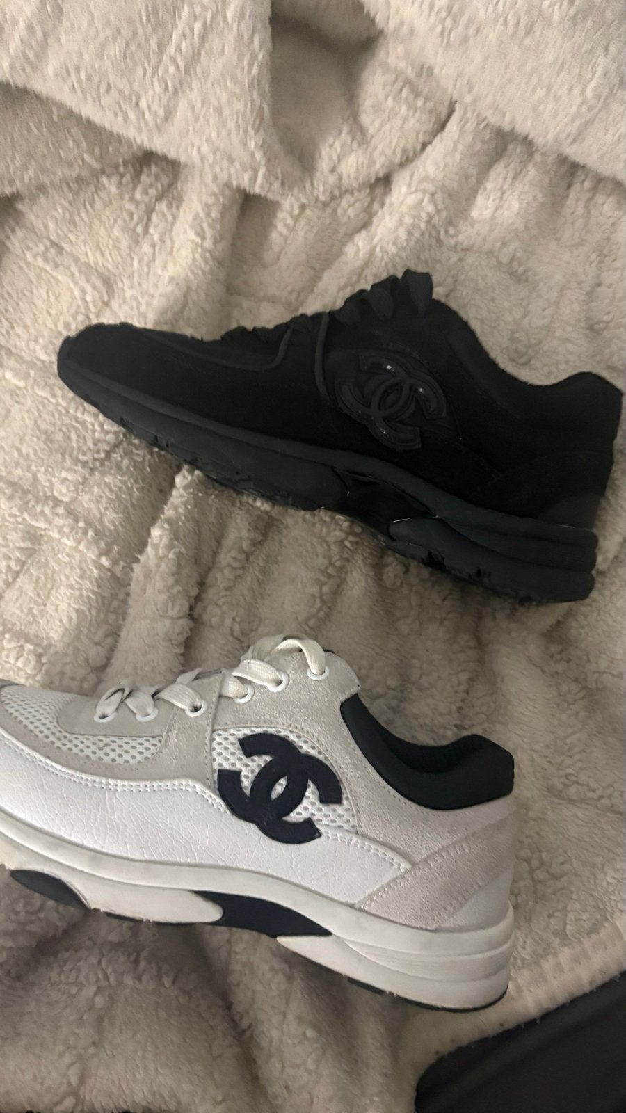 Cha nel Sneakers Maat 36 - Zwart en Wit, Ophalen of Verzenden, Gedragen, Zwart, Sneakers of Gympen