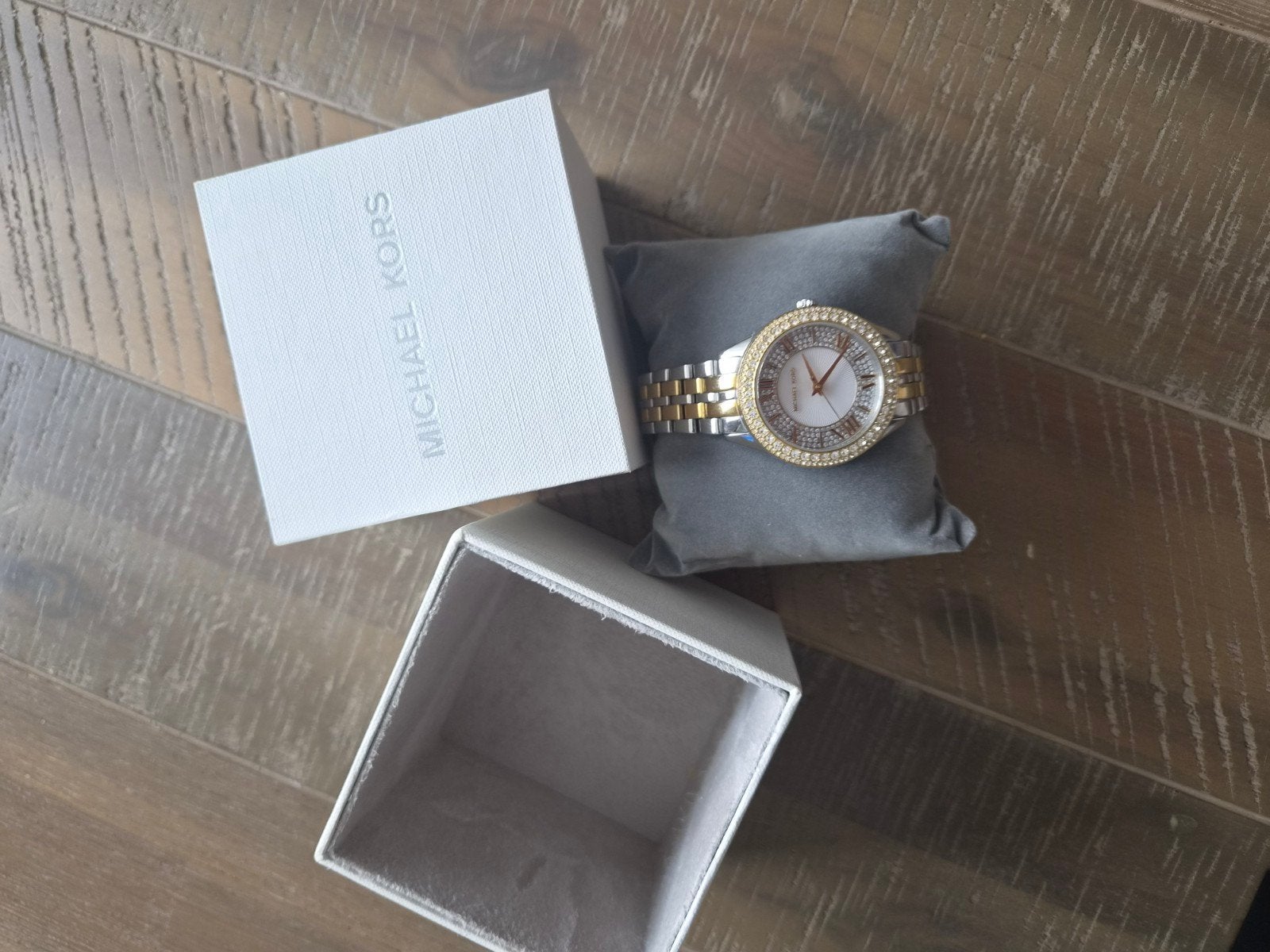 Michael Kors Dameshorloge met Strass - Zo goed als nieuw, Overige merken, Staal, Staal, Polshorloge