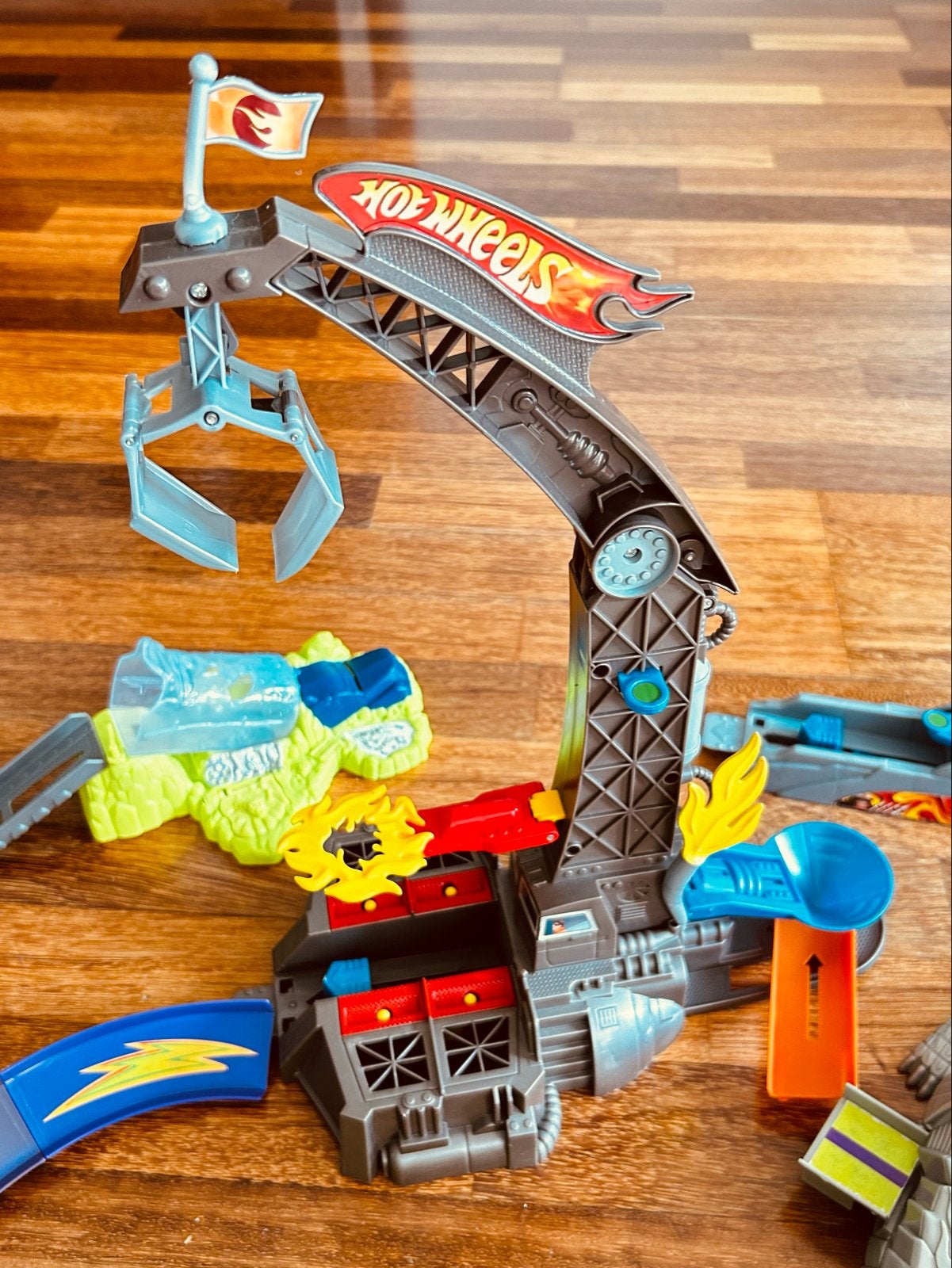 Hot Wheels Baan Set met Auto's en Accessoires, Ophalen, Gebruikt