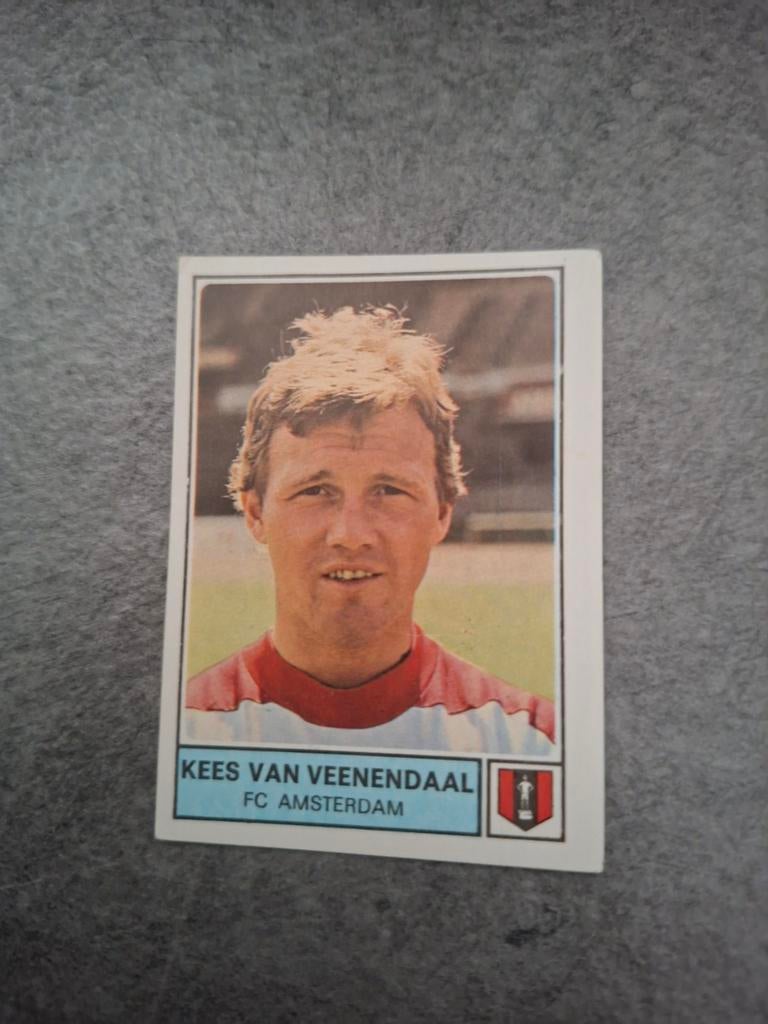 Panini sticker Voetbal 78. Kees van Veenendaal FC Amsterdam., Verzenden, Zo goed als nieuw, Sticker