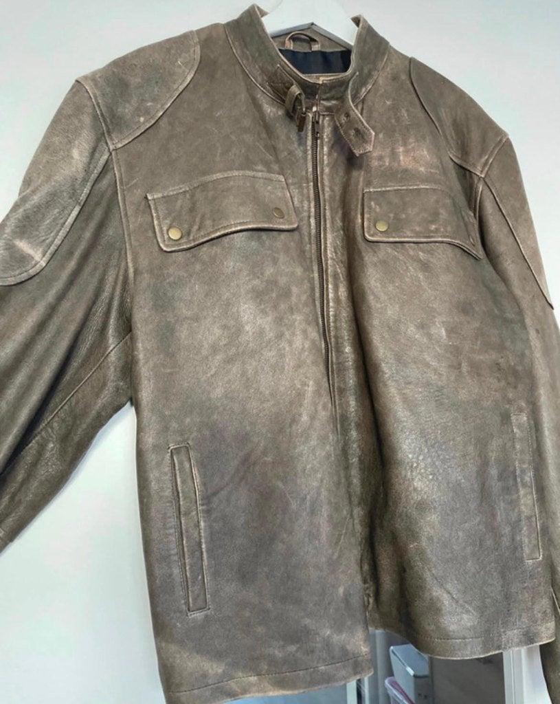 Leren Jas 2XL - Nieuw!, Nieuw, Overige maten, Ophalen of Verzenden, Grijs
