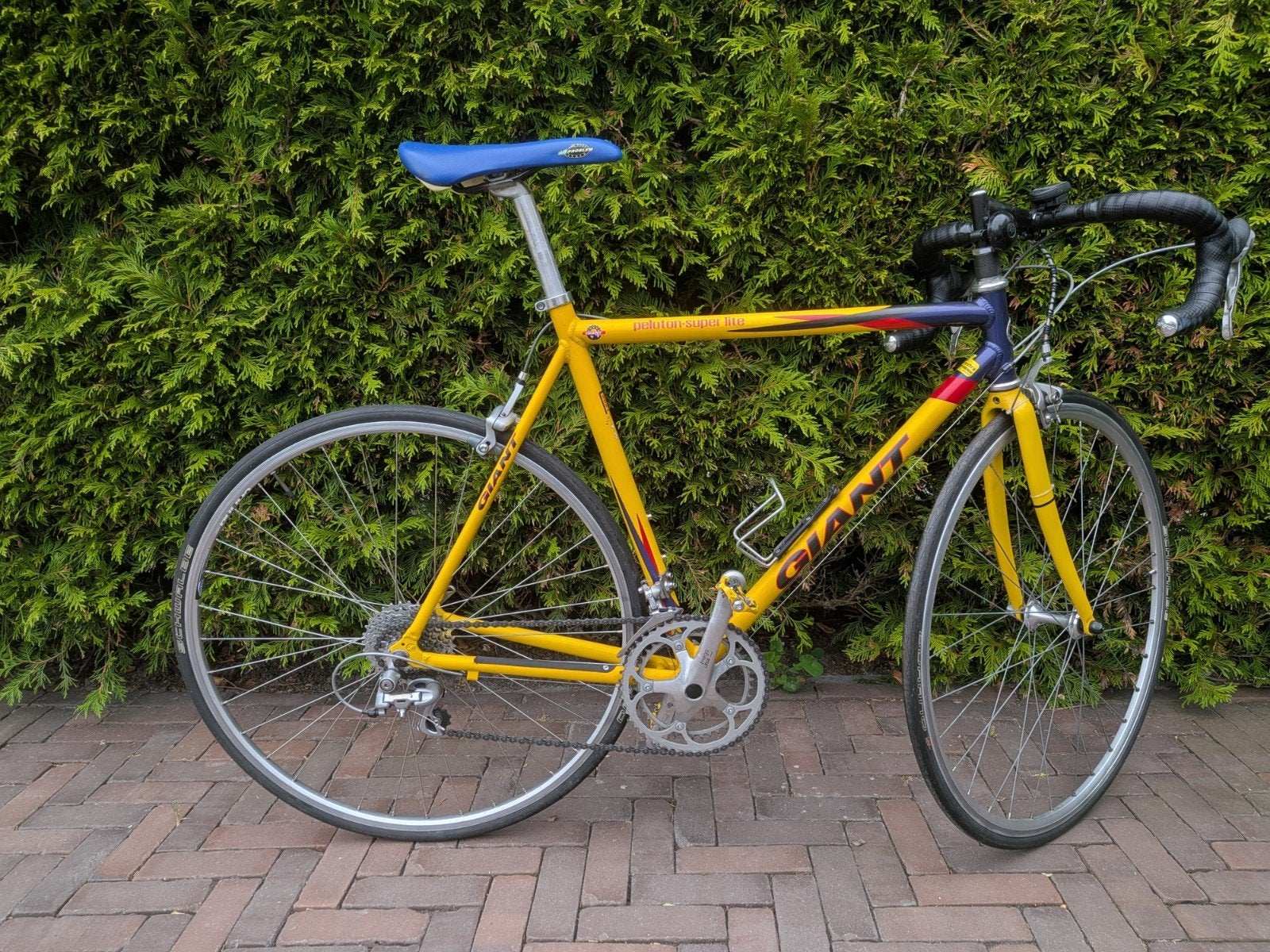 Giant racefiets - Geel/Paars - Shimano RX100, Ophalen, 28 inch, Gebruikt, Aluminium