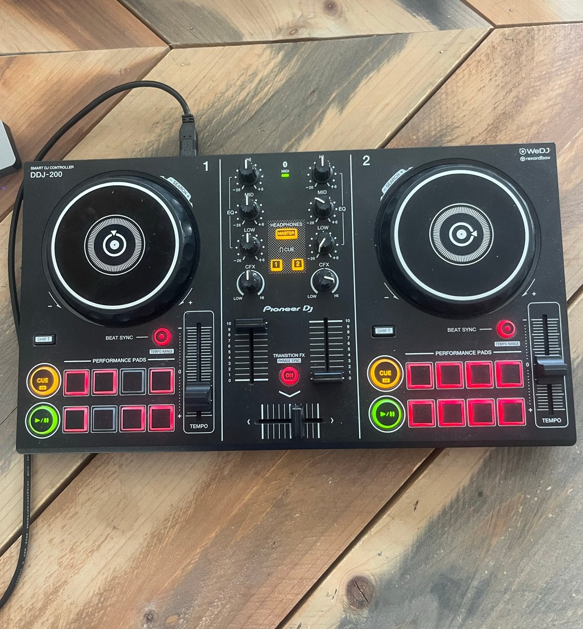 Pioneer DDJ-200 DJ-controller, Ophalen of Verzenden, Zo goed als nieuw, Draaitafel, Pioneer