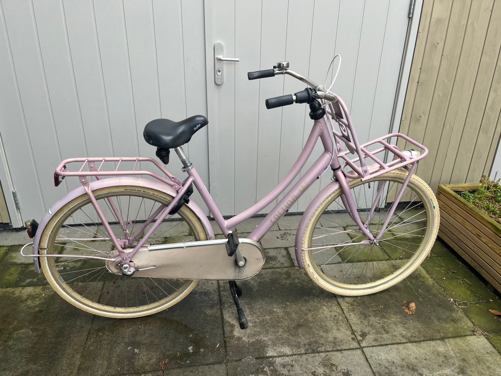 Roze cortina fiets, Fietsen en Brommers, Ophalen, Terugtraprem, Gebruikt, Versnellingen