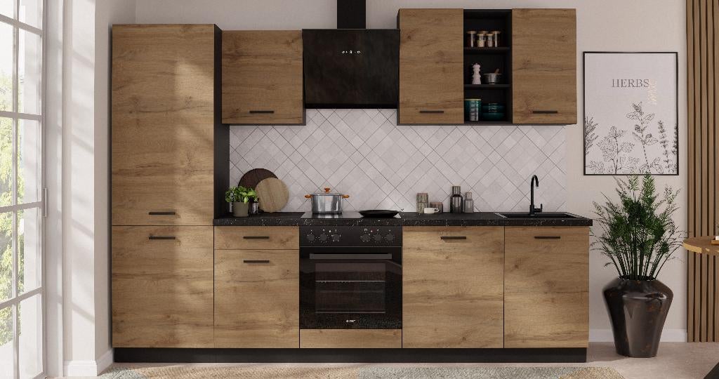 keuken nieuw 280 cm met veel opties prachtplaatje nieuw, Huis en Inrichting, Keuken | Complete keukens, Overige materialen, Verzenden