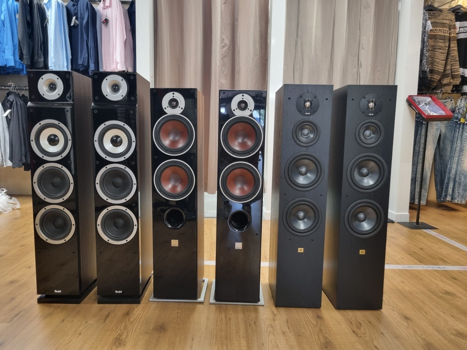 ✅Teufel T 500 Floor Speaker Krachtige Vloer Luidspreakers, Stereo speakers, 120 tot 150 watt, //, Zo goed als nieuw