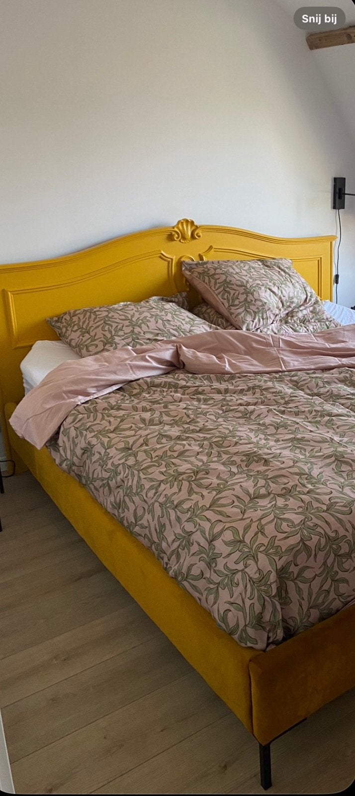 Hoofdbord bed antiek 180 breed, Ophalen, Zo goed als nieuw, Tweepersoons