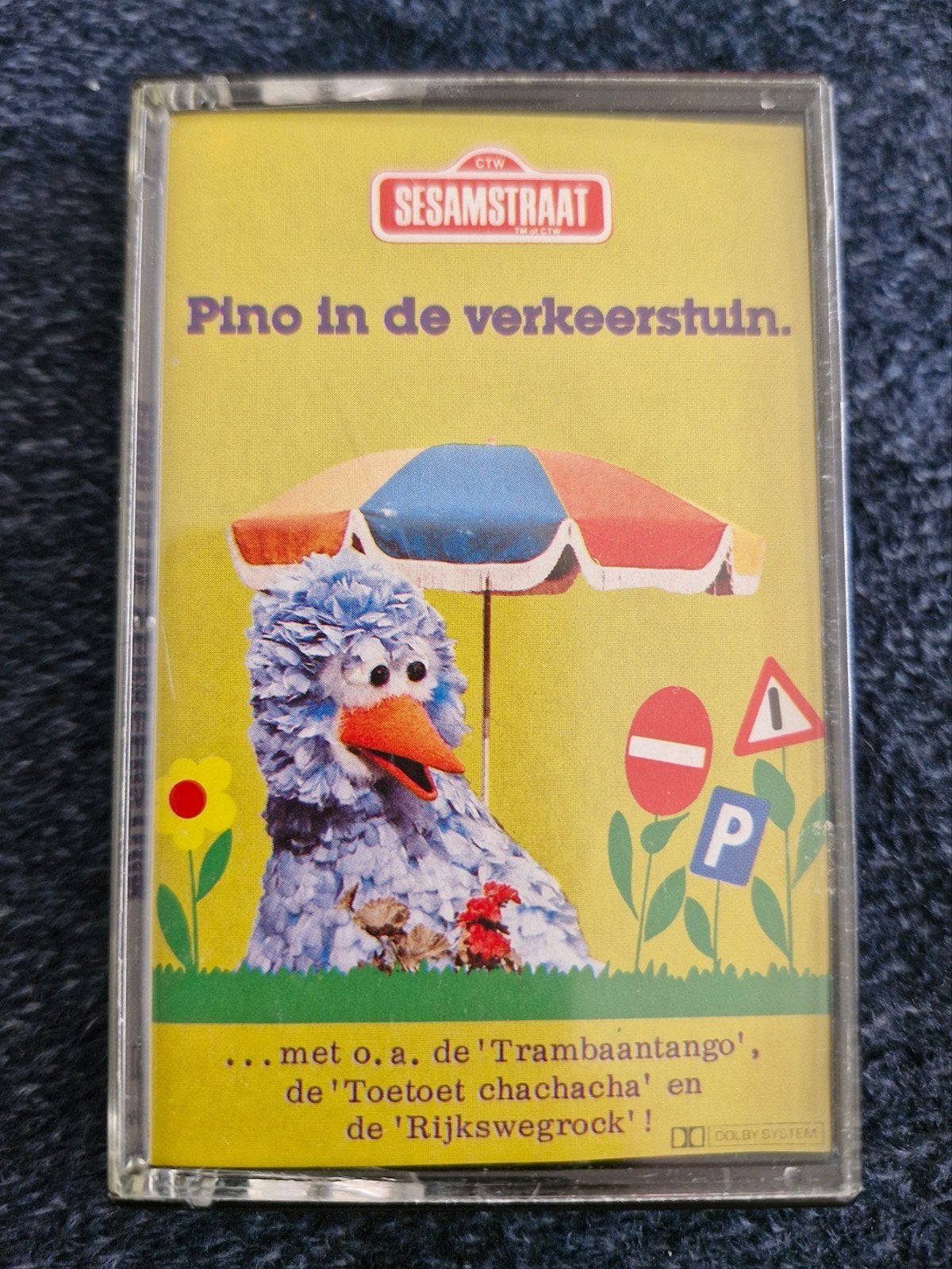 Sesamstraat - Pino in de verkeerstuin cassettebandje, Gebruikt, Kinderen en Jeugd, 1 bandje, Ophalen of Verzenden