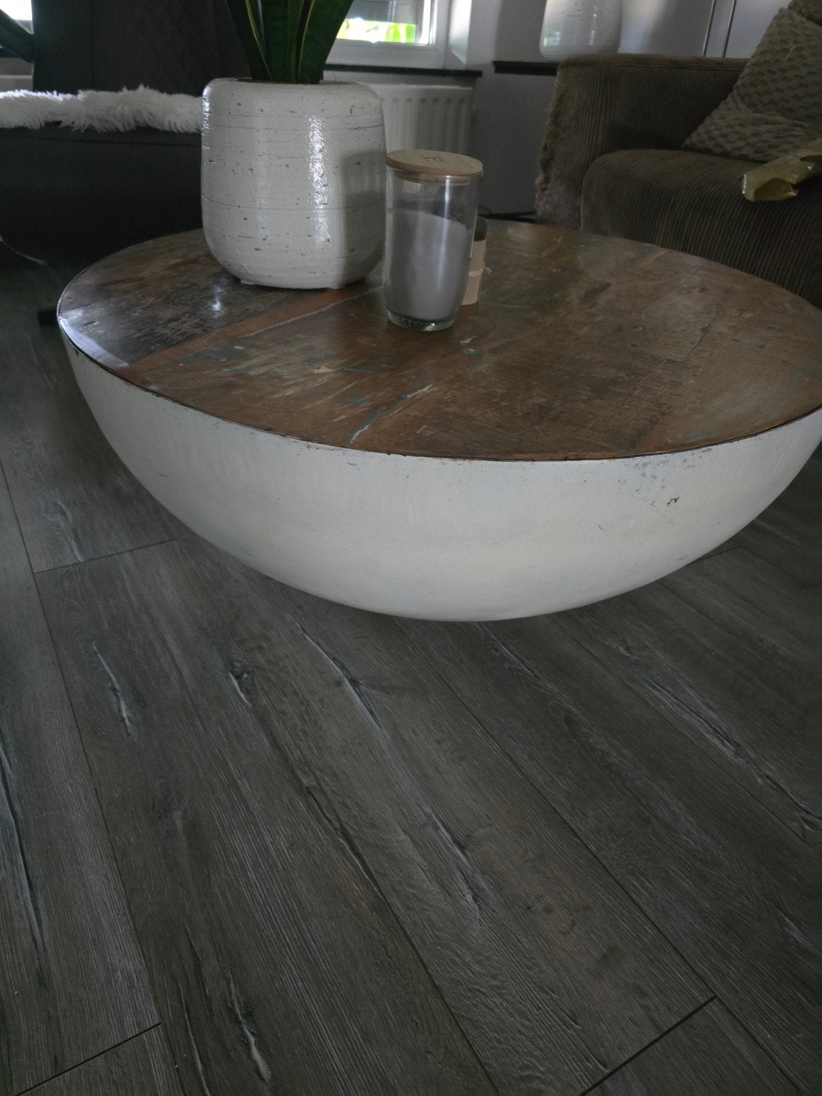 salontafel, Huis en Inrichting, Tafels | Salontafels, 100 tot 150 cm, Rond, 50 tot 100 cm, Zo goed als nieuw