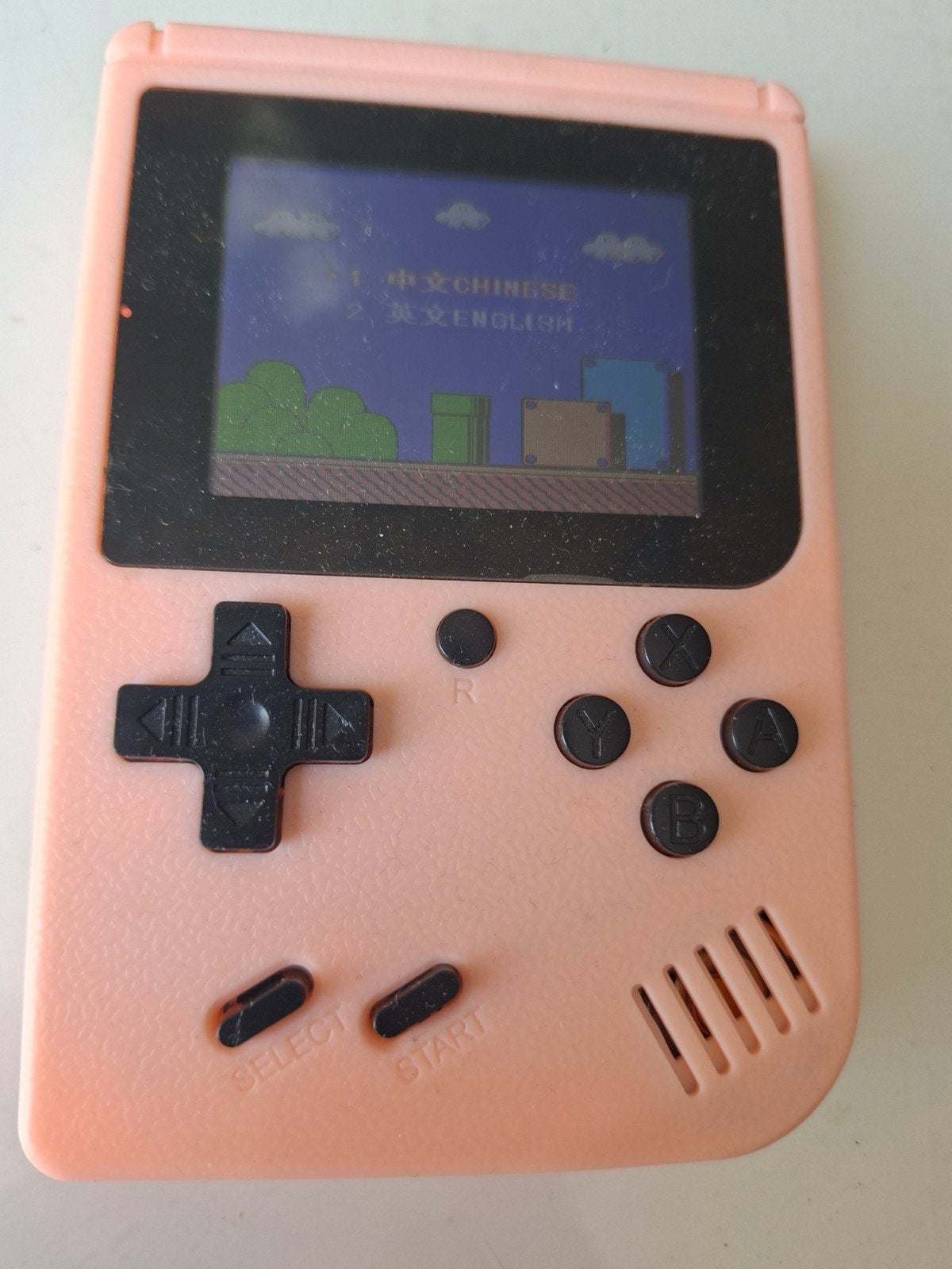 Roze handheld console met games, Ophalen of Verzenden, Gebruikt, Overige modellen, Met games