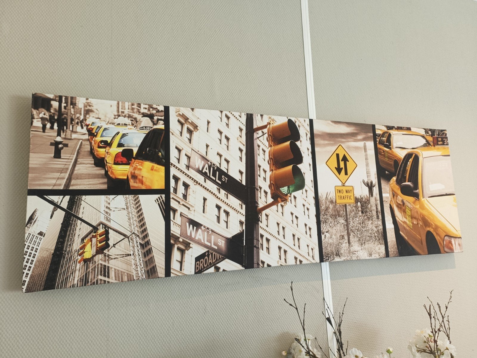Amerikaanse taxi canvas 135x45 cm, Ophalen, Gebruikt, 125 cm of meer, Foto of Poster
