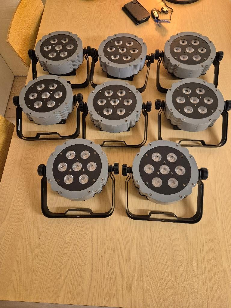 8x Showtec Compact par 7-3, Ophalen of Verzenden, Gebruikt, Licht, Geluidgestuurd