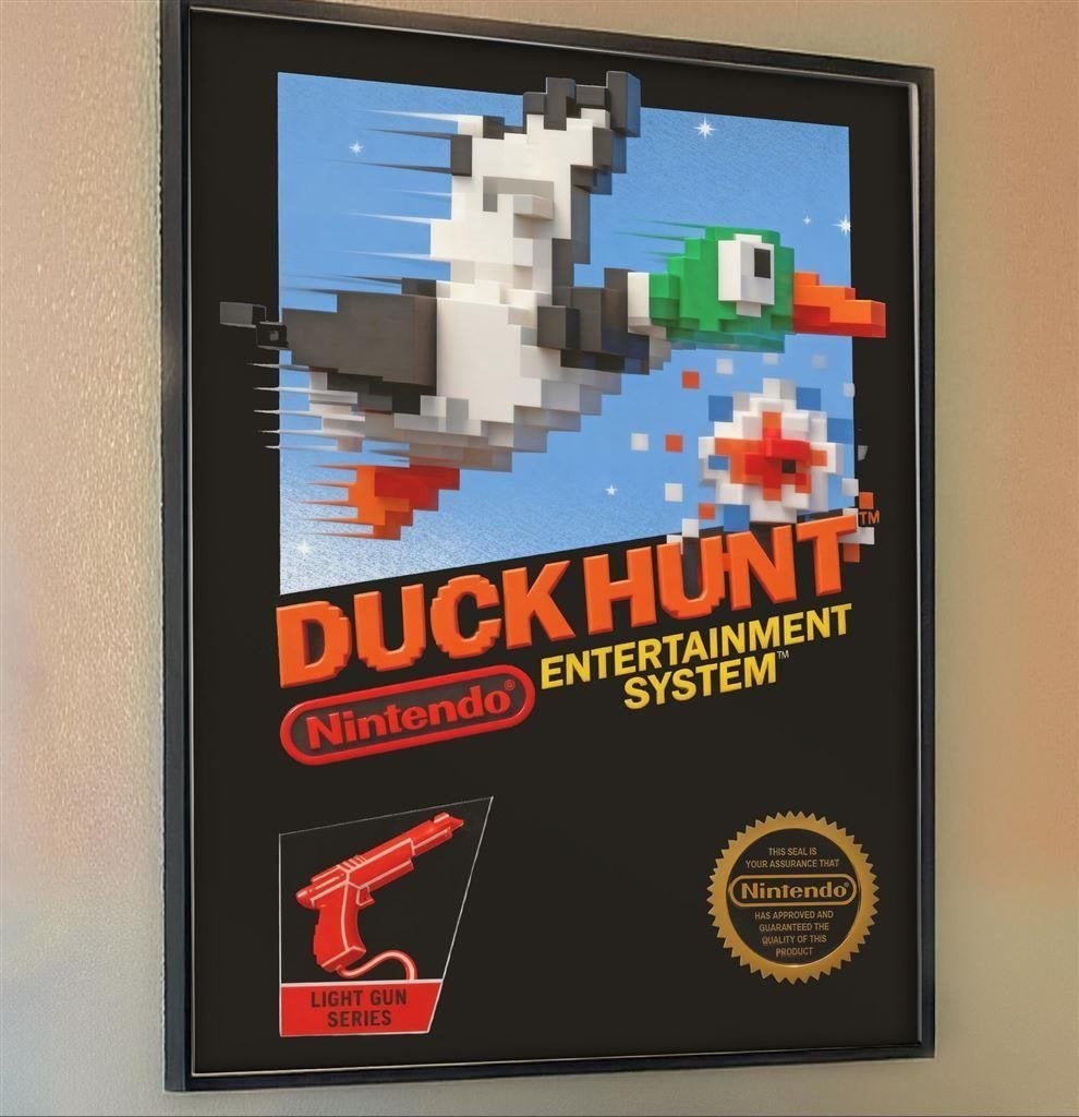 50x70cm Duck Hunt NES Retro Videogame poster, Verzamelen, Verzenden, Nieuw, A1 t/m A3, Film en Tv