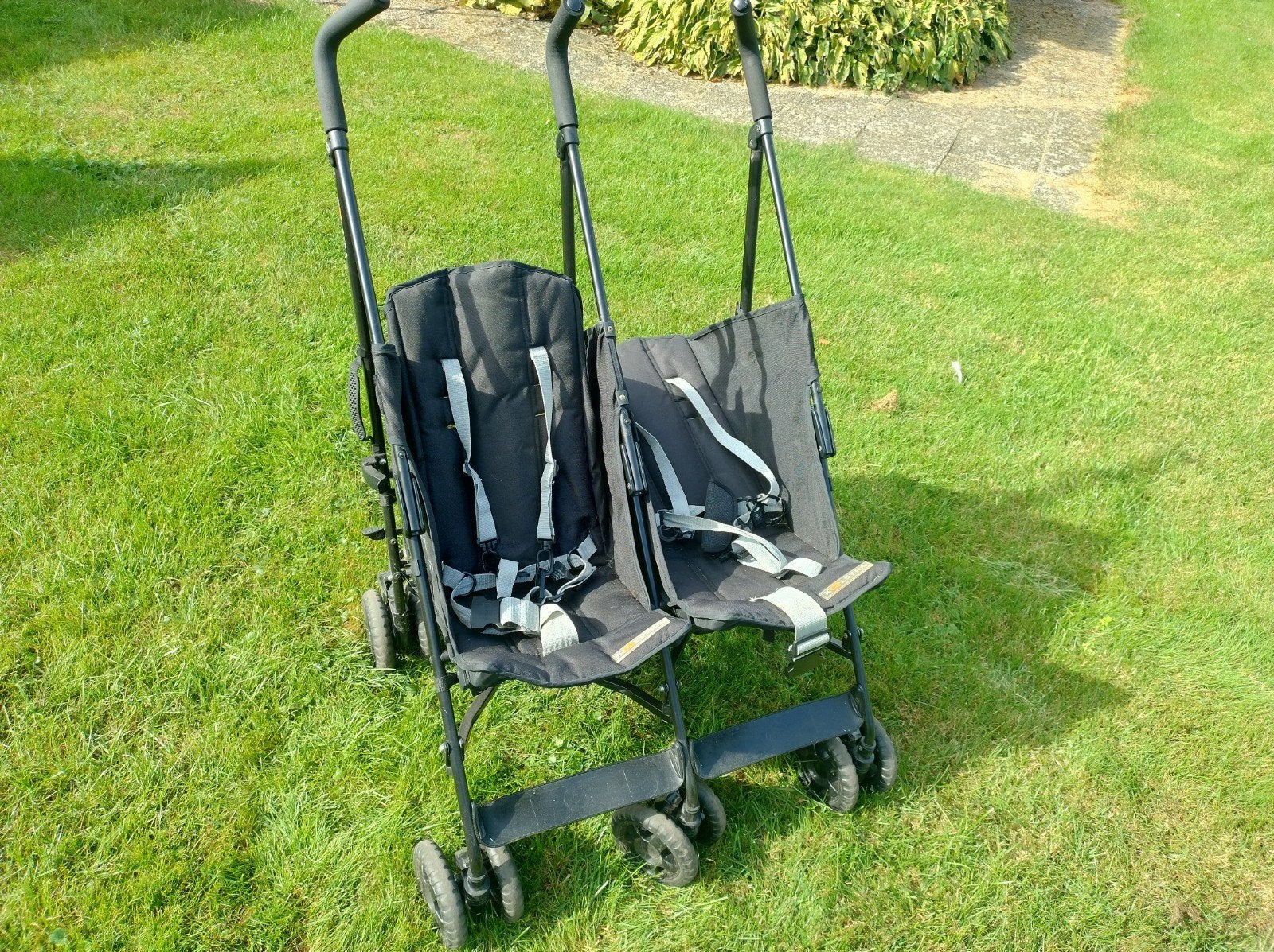 tweelingbuggy zwart koelstra, Ophalen, Gebruikt, Kinderwagen of Buggy
