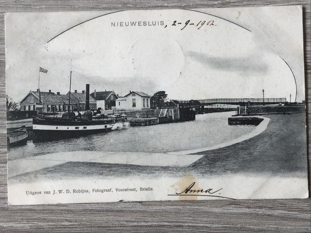 Nieuwesluis Boot Brug Kanaalsluis 1902, Verzenden, Voor 1920, Gelopen, Zuid-Holland