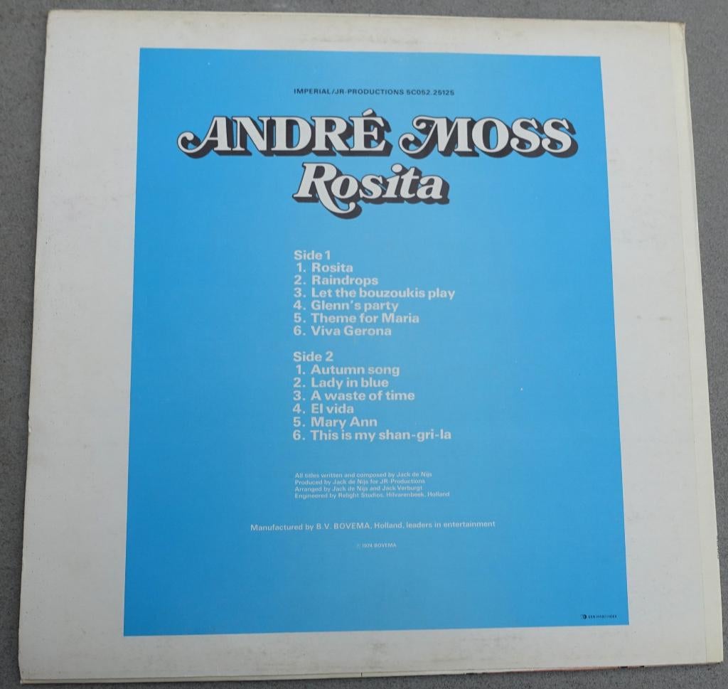 andre moss - rosita - LP, Inclusief binnenhoes, Ophalen of Verzenden, Zo goed als nieuw, 12 inch