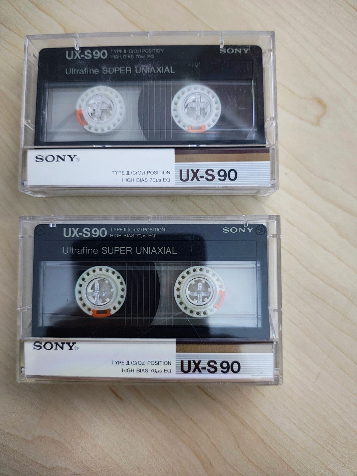 2x SONY UX-S 90 (1988-1990), Gebruikt, 2 t/m 25 bandjes, Overige genres, Ophalen of Verzenden