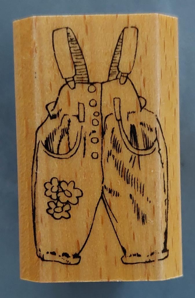 Mariëtte Verhees - Art Stamps - Baby Tuinbroekje, Ophalen of Verzenden, Zo goed als nieuw, Houten stempel