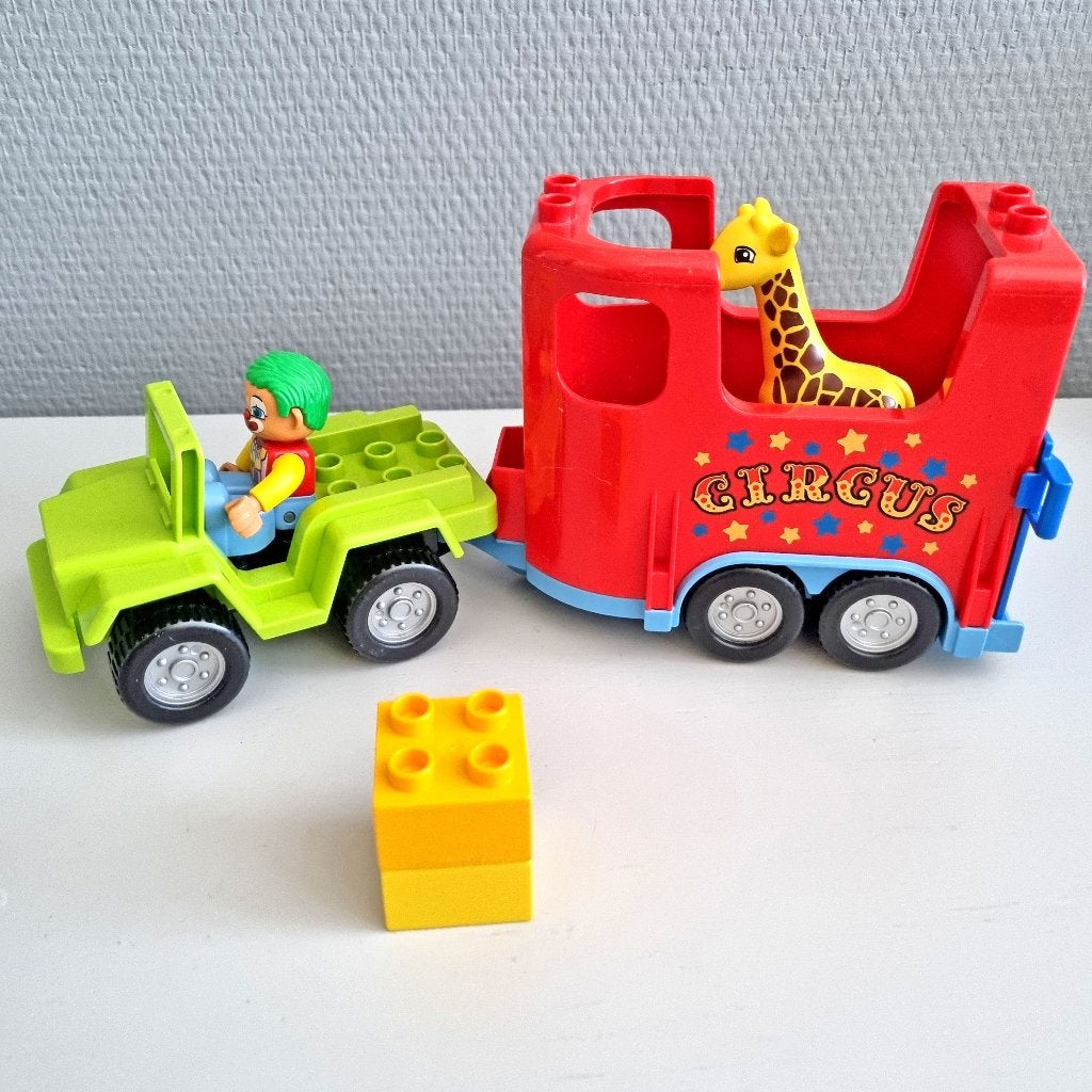 Duplo set nr 10550  (Jeep met Baby Giraf ), Kinderen en Baby's, Ophalen of Verzenden, Zo goed als nieuw, Duplo
