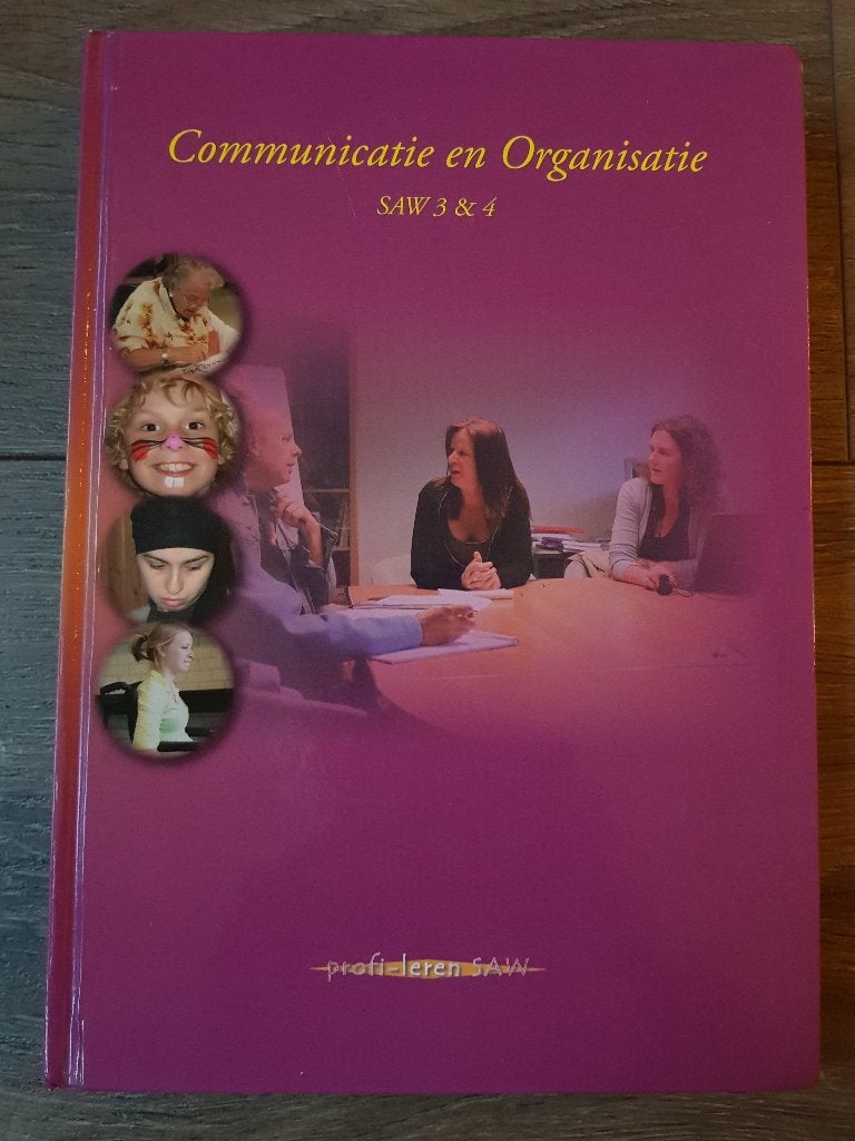 Boek MBO : Communicatie en Organisatie SAW 3 & 4, Boeken, Tanneke Hilhorst / S. Aben, Ophalen of Verzenden, Zo goed als nieuw