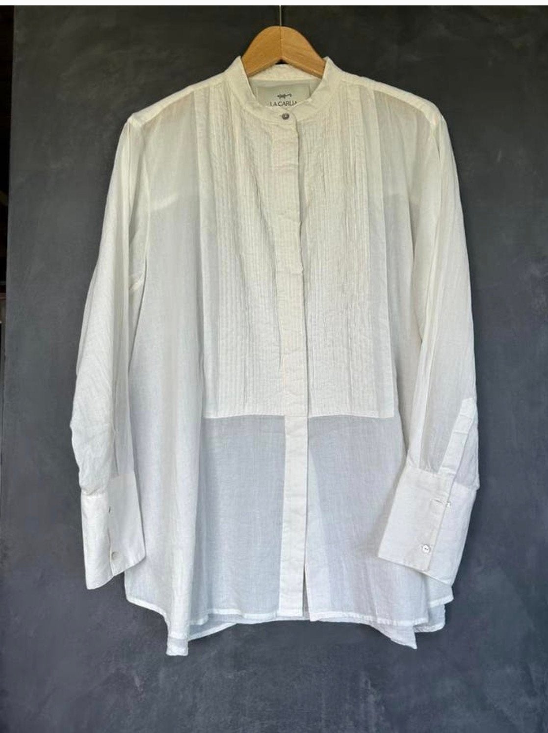 La Carlia blouse voile organic katoen offwhite M, Ophalen of Verzenden, Zo goed als nieuw, Maat 38/40 (M), Overige kleuren