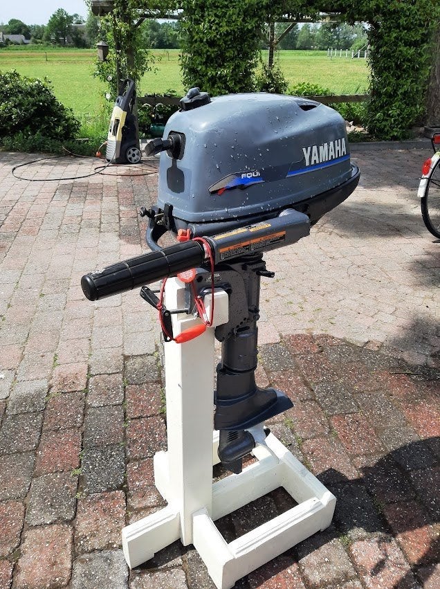 Yamaha Buitenboordmotor en houten Spanker, Ophalen, Gebruikt, Minder dan 5 pk, Viertaktmotor