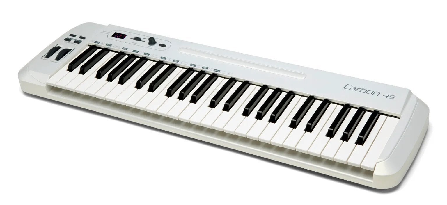 Samson Carbon 49 MIDI Keyboard Controller - Compleet, Zo goed als nieuw, Aanslaggevoelig, Ophalen, 49 toetsen