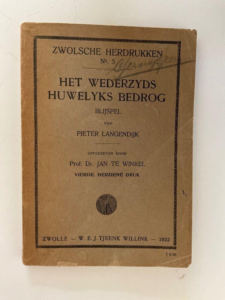 Pieter Langendijk: Het wederzyds Huwelyksbedrog., Ophalen of Verzenden, Gelezen, Pieter Langendijk, Nederland