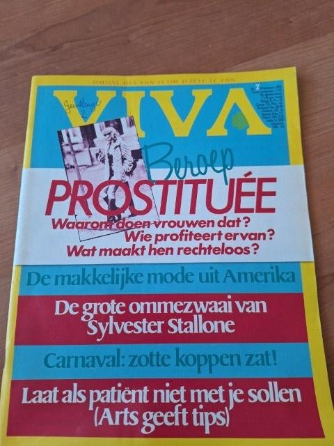 Viva 1982 Prostitutie Sylvester Stallone Heleen Rebel, Boeken, Tijdschriften en Kranten, Verzenden, Gelezen, Overige typen