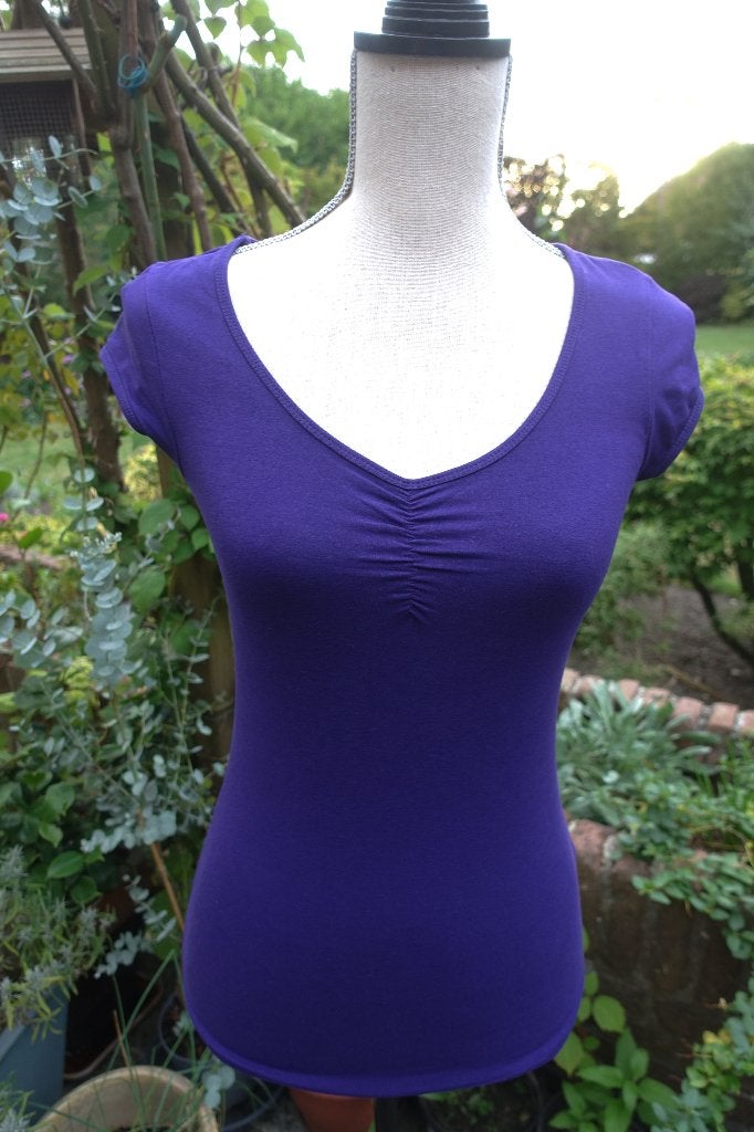 fel paarse stretch top van H&M mt S, H&M, Paars, Ophalen of Verzenden, Zo goed als nieuw