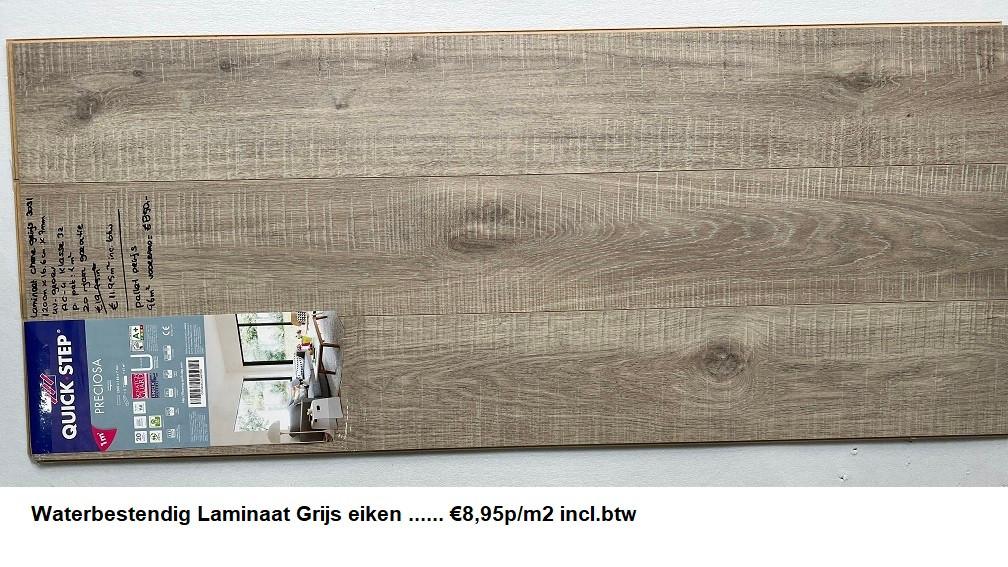 84,70m2 Laminaat Grijs Eiken 35pak = €673, 75 m² of meer, Nieuw, Ophalen of Verzenden, Laminaat grijs eiken kleur