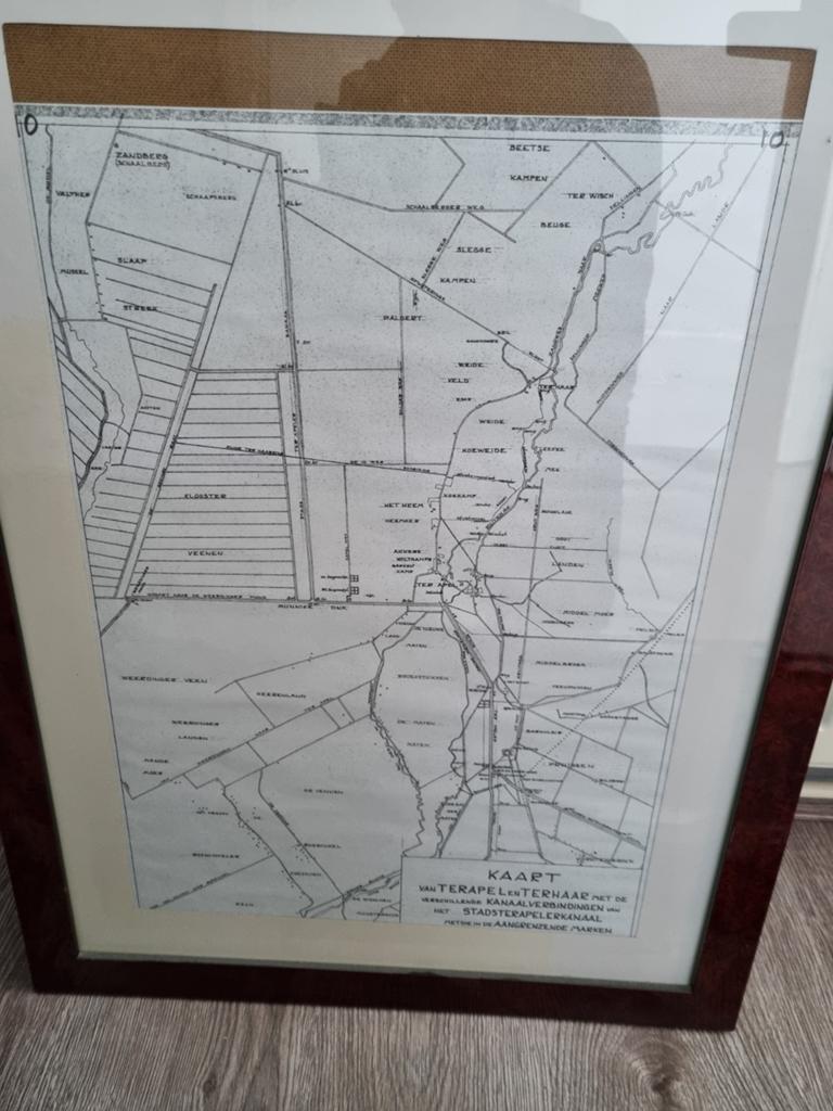 Mooie  blauwdruk van Ter Apel en omgeving, Ophalen