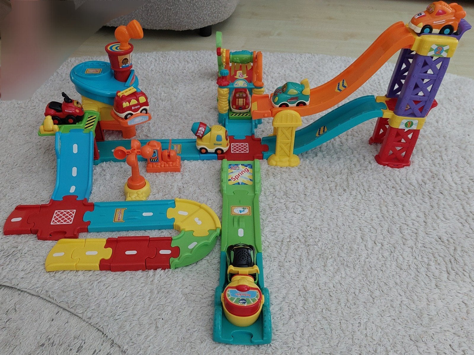 VTech Toet Toet Auto's Garage en Racebaan Set, Ophalen of Verzenden, Zo goed als nieuw, 6 maanden tot 2 jaar