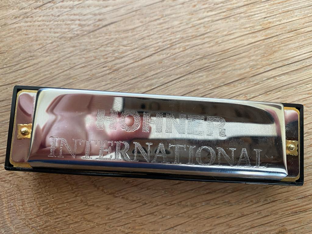 Hohner Bluesband mondharmonica set met 7 stuks, Gebruikt, Verzenden, Overige typen, Met koffer of doosje