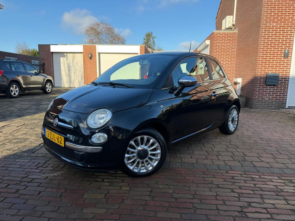 Fiat 500 0.9 Twinair Turbo Easy 2014 Zwart APK 23-1-2027, Stof, Origineel Nederlands, Bedrijf, Handgeschakeld