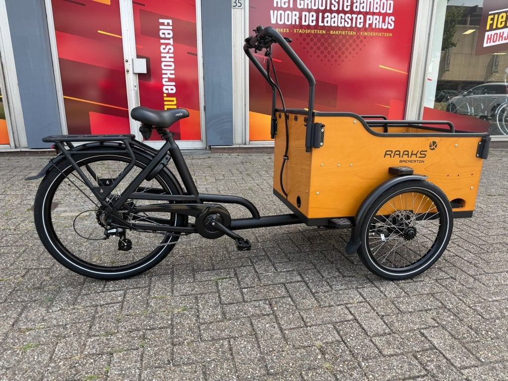 Fietshokje Beverwijk:Raaks Bremerton bakfiets met HONDENKLEP, Niet ingevuld, Huif, Niet ingevuld, Nieuw