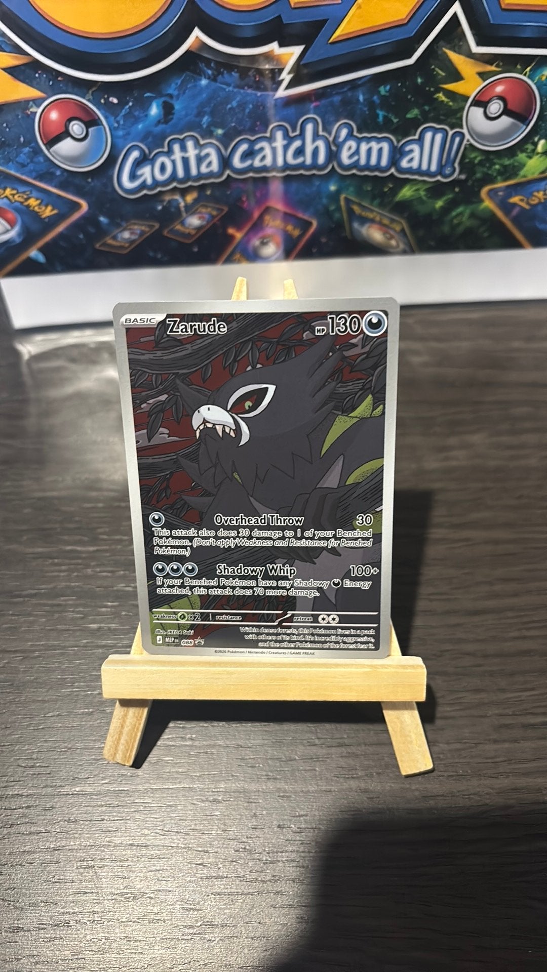 Pokemon Zarude Promo 088, Ophalen, Zo goed als nieuw, Losse kaart, Foil