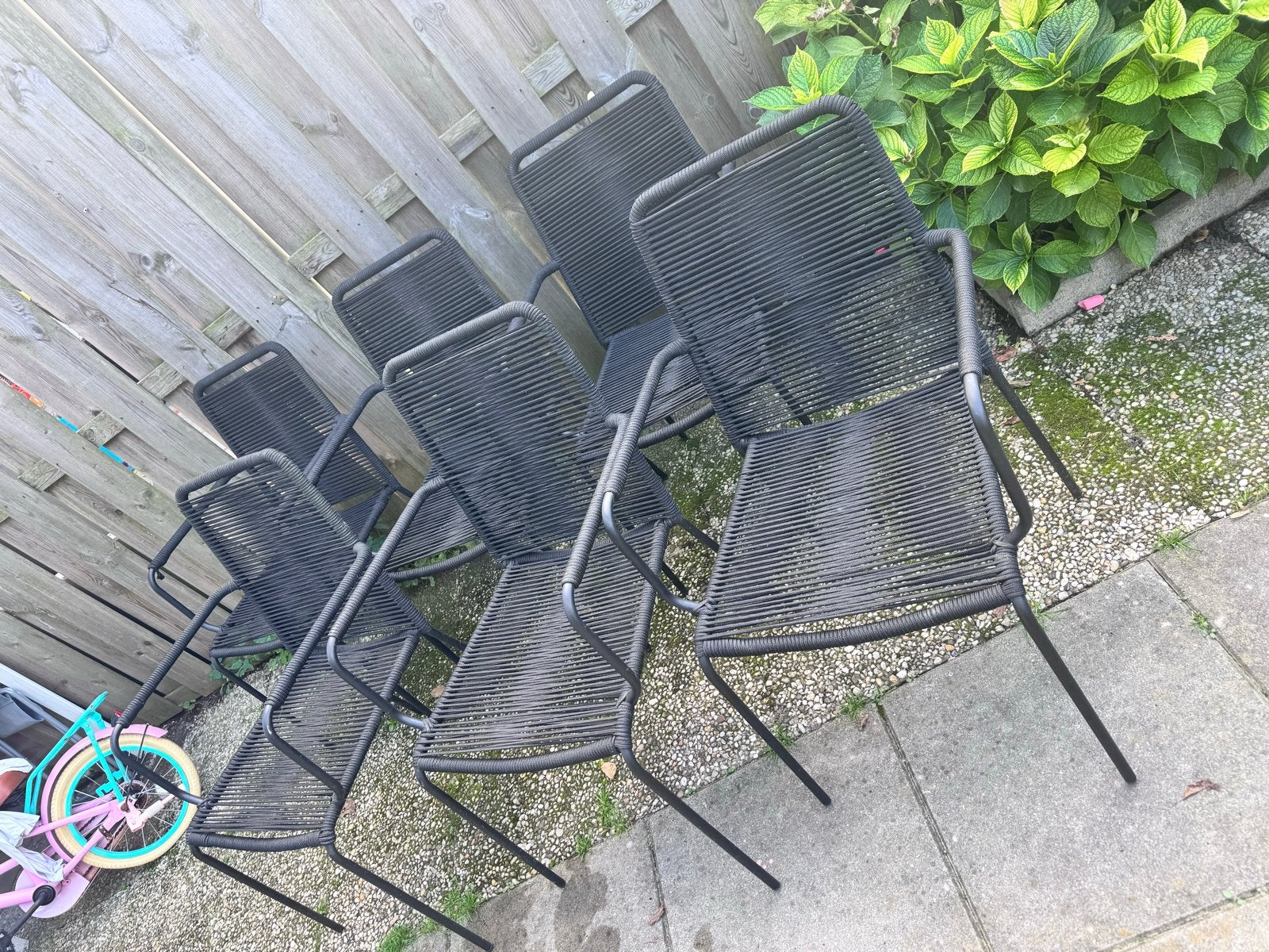 6 Stapelbare Lichtgewicht Stoelen, Ophalen, Gebruikt, Stapelbaar