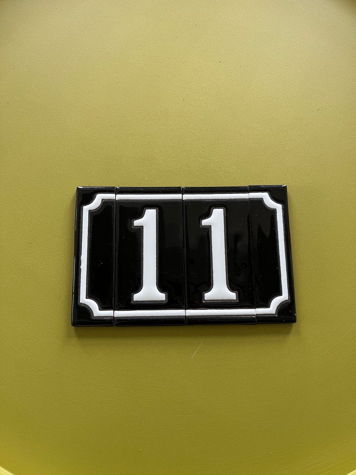 Huisnummer 11, terracotta hoogglans zwart, Ophalen of Verzenden, Nieuw