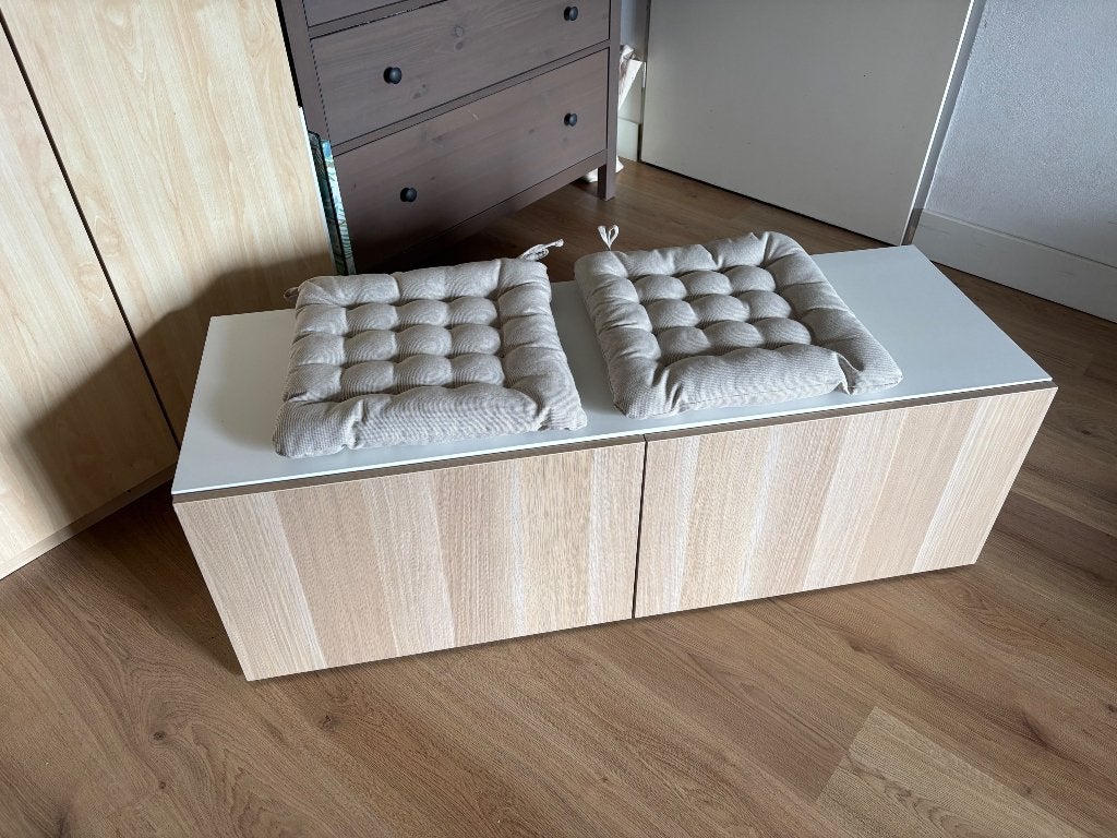 Shoes cabinet, Ophalen, 100 tot 150 cm, Eikenhout, Zo goed als nieuw