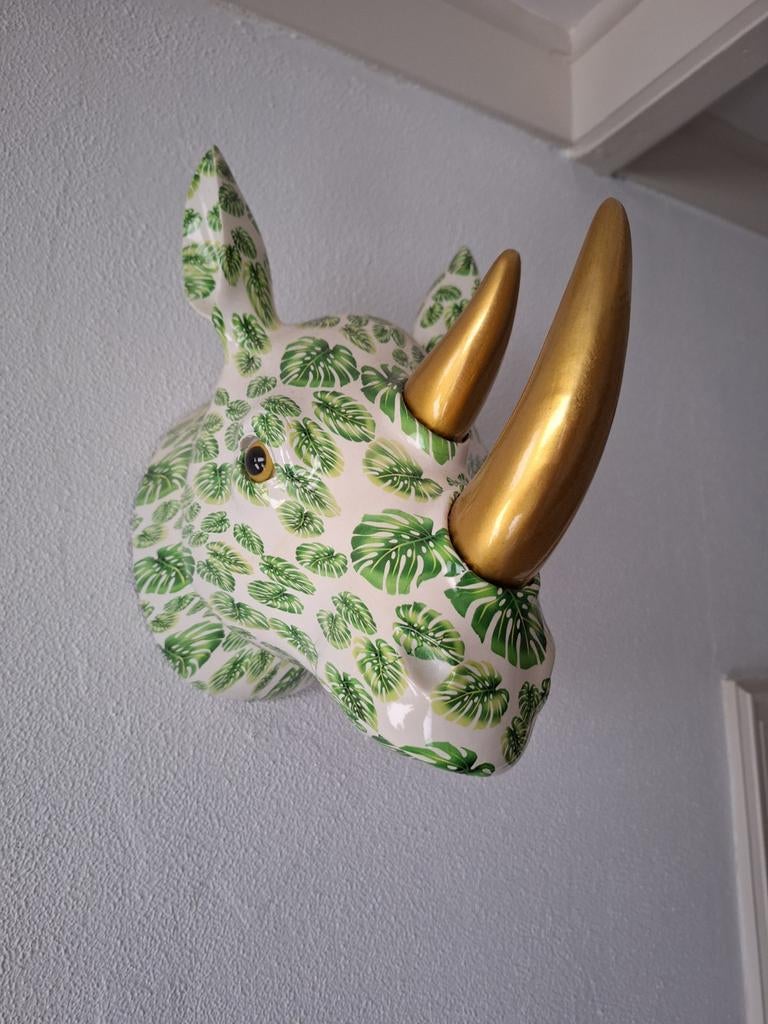 Mooie neushoorn hoofd, Ophalen of Verzenden, Zo goed als nieuw