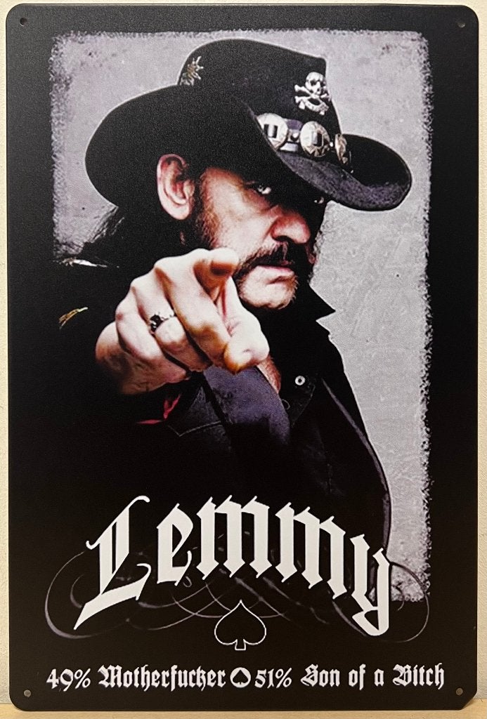 Lemmy Motorhead Fucker reclamebord van metaal wandbord deco, Info@deconoord.nl, Deco Noord, Nieuw, Ophalen of Verzenden