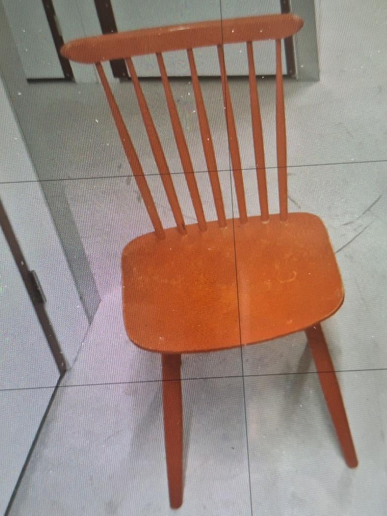 Gave Vintage Pastoe Tapiovaara Fanett Houten Spijlen Stoel, Ophalen, Gebruikt, Bruin, Eén