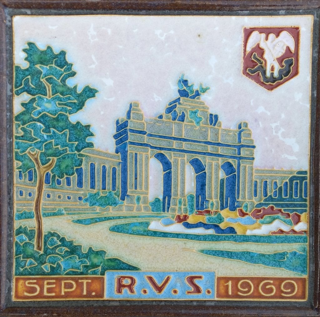 Porceleyne Fles cloisonne tegel RVS 1969, Antiek en Kunst, Antiek | Wandborden en Tegels, Ophalen of Verzenden